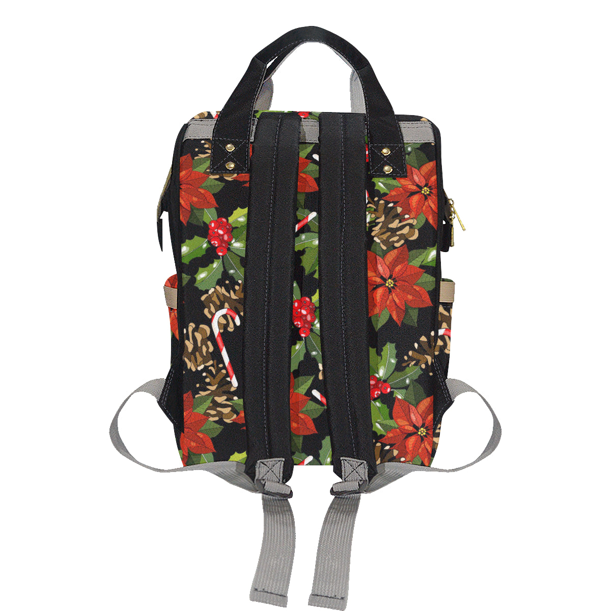 Poinsettia Pattern Print Design POT01 Diaper Bag Backpack