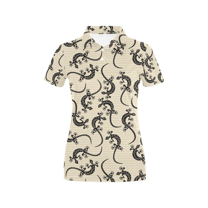 lizard Pattern Print Design 02 Women's Polo Shirt
