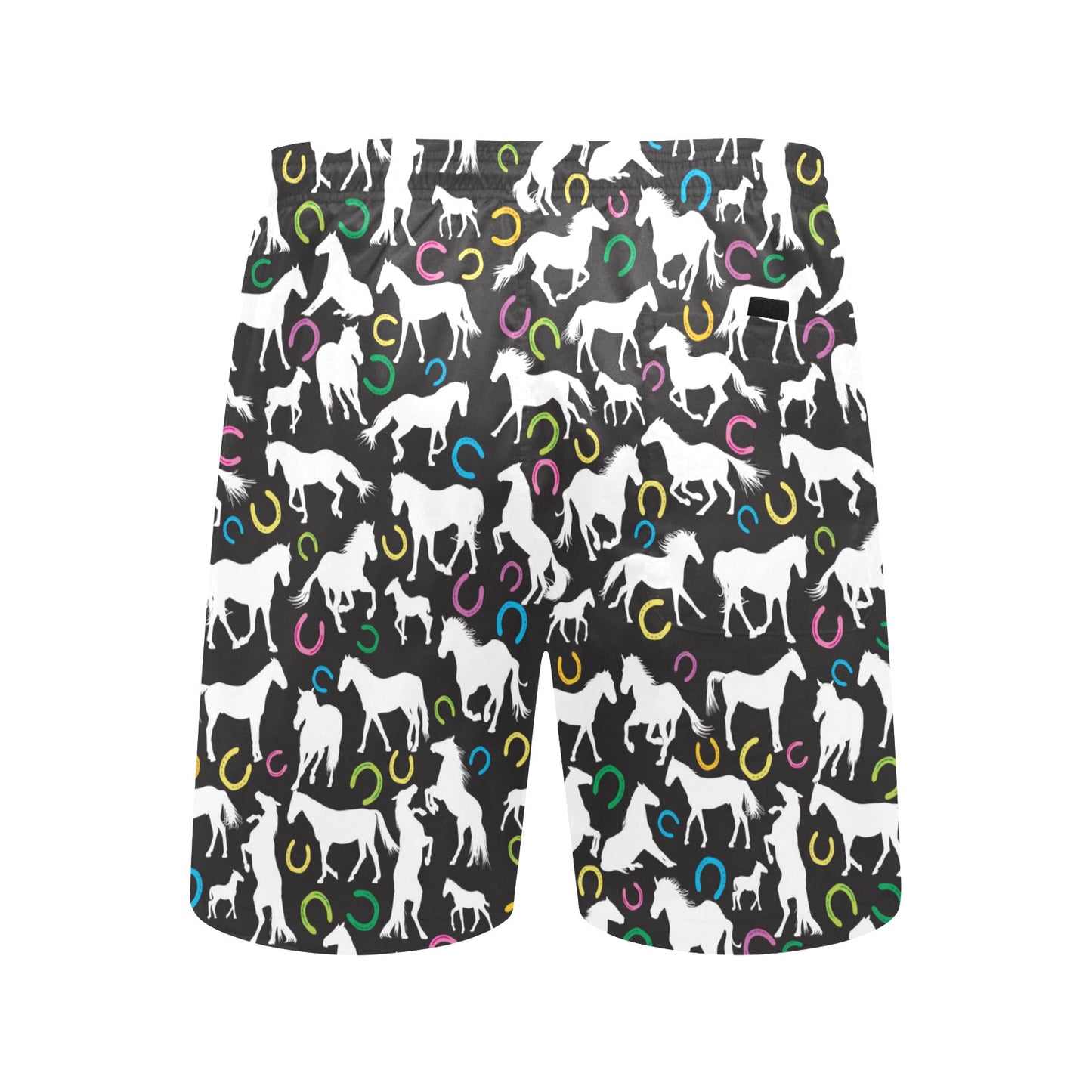 Horse Hoof Colorful Print Design LKS301 Men's Swim Trunks Beach Shorts