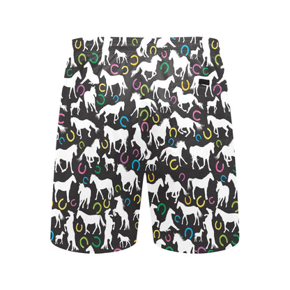 Horse Hoof Colorful Print Design LKS301 Men's Swim Trunks Beach Shorts
