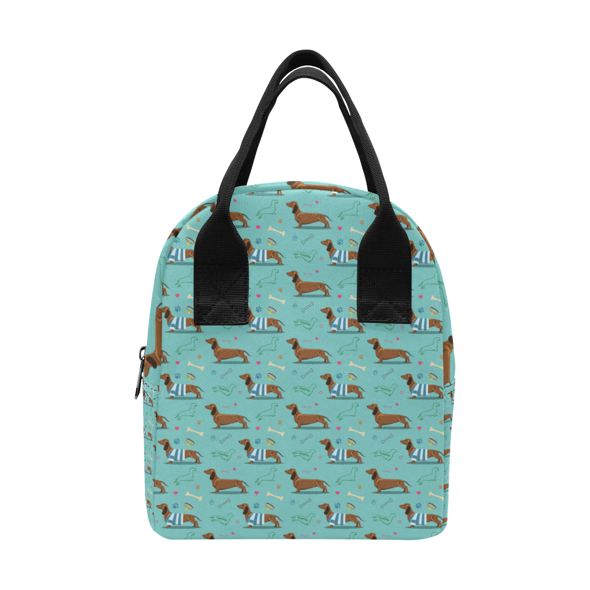 Dachshund Paw Decorative Print Pattern Insulated Lunch Bag