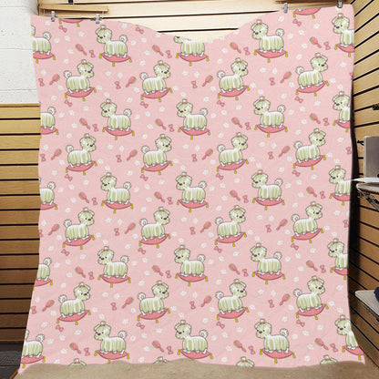 Bichons Frise Pattern Print Design 01 Premium Quilt