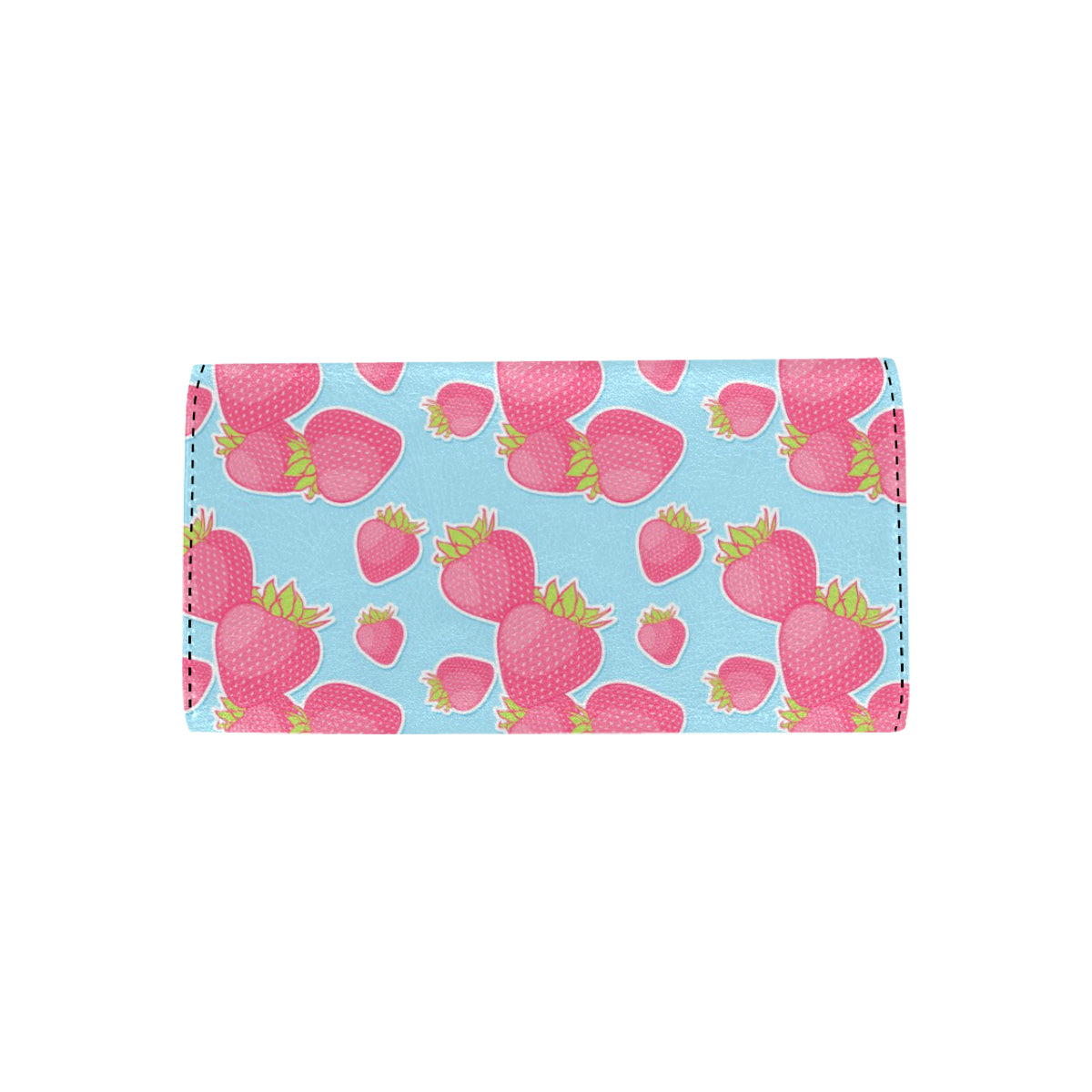 Strawberry Pattern Print Design SB04 Women's Trifold Wallet
