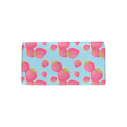 Strawberry Pattern Print Design SB04 Women's Trifold Wallet
