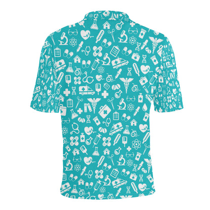 Medical Pattern Print Design 04 Men Polo Shirt