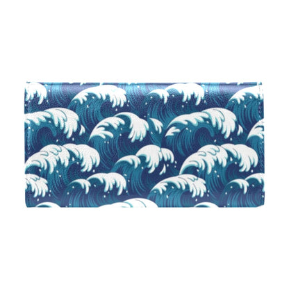 Ocean Wave Pattern Print Women's Trifold Wallet