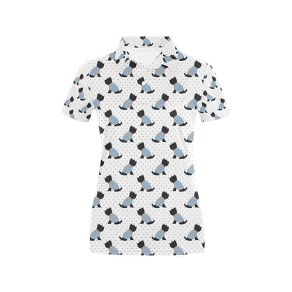 Scottish Terriers Print Design LKS3013 Women's Polo Shirt