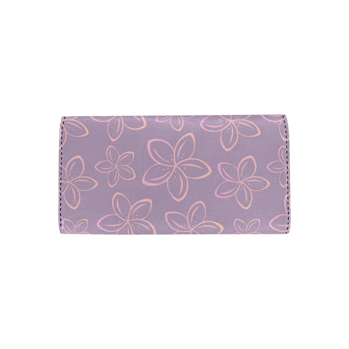 Plumeria Pattern Print Design A01 Women's Trifold Wallet