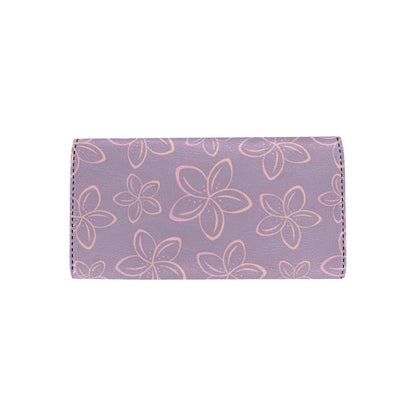 Plumeria Pattern Print Design A01 Women's Trifold Wallet