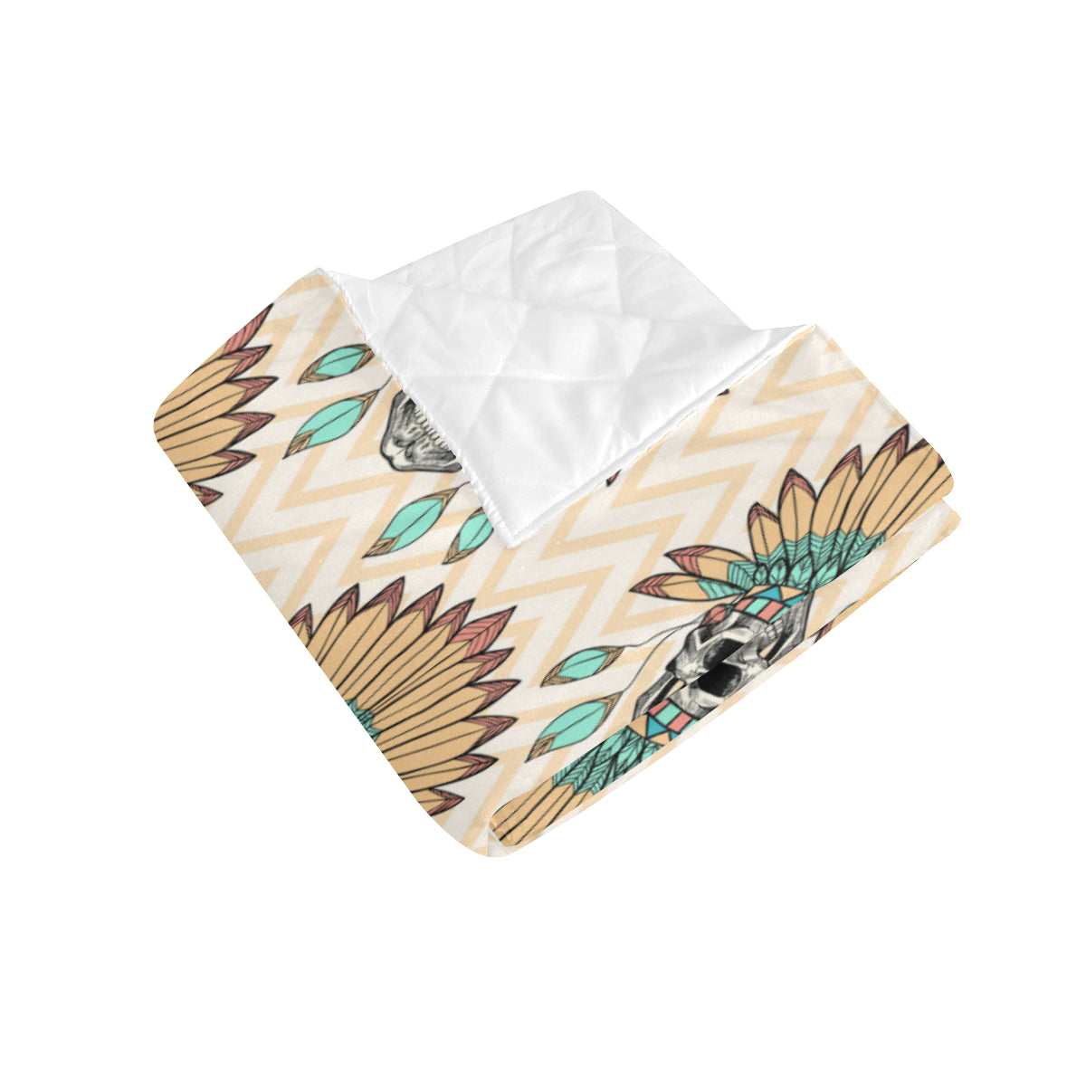 Indian Skull Pattern Premium Quilt