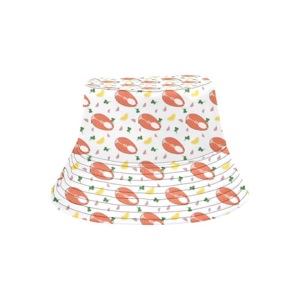 Salmon Steak Print Design LKS303 Unisex Bucket Hat