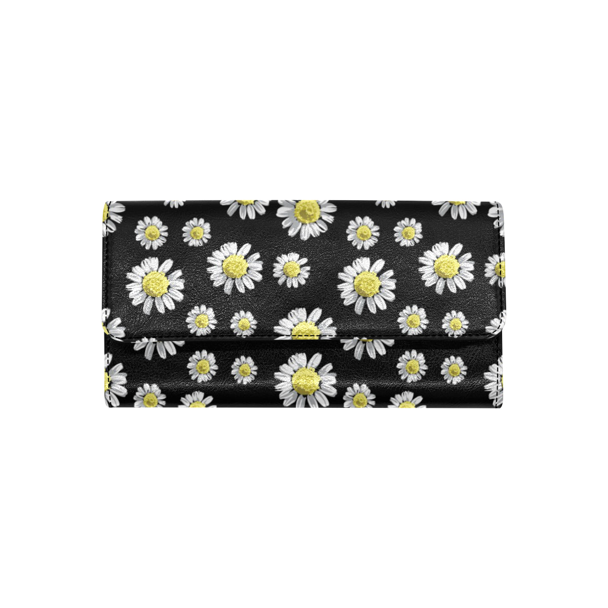Daisy Pattern Print Design DS01 Women's Trifold Wallet