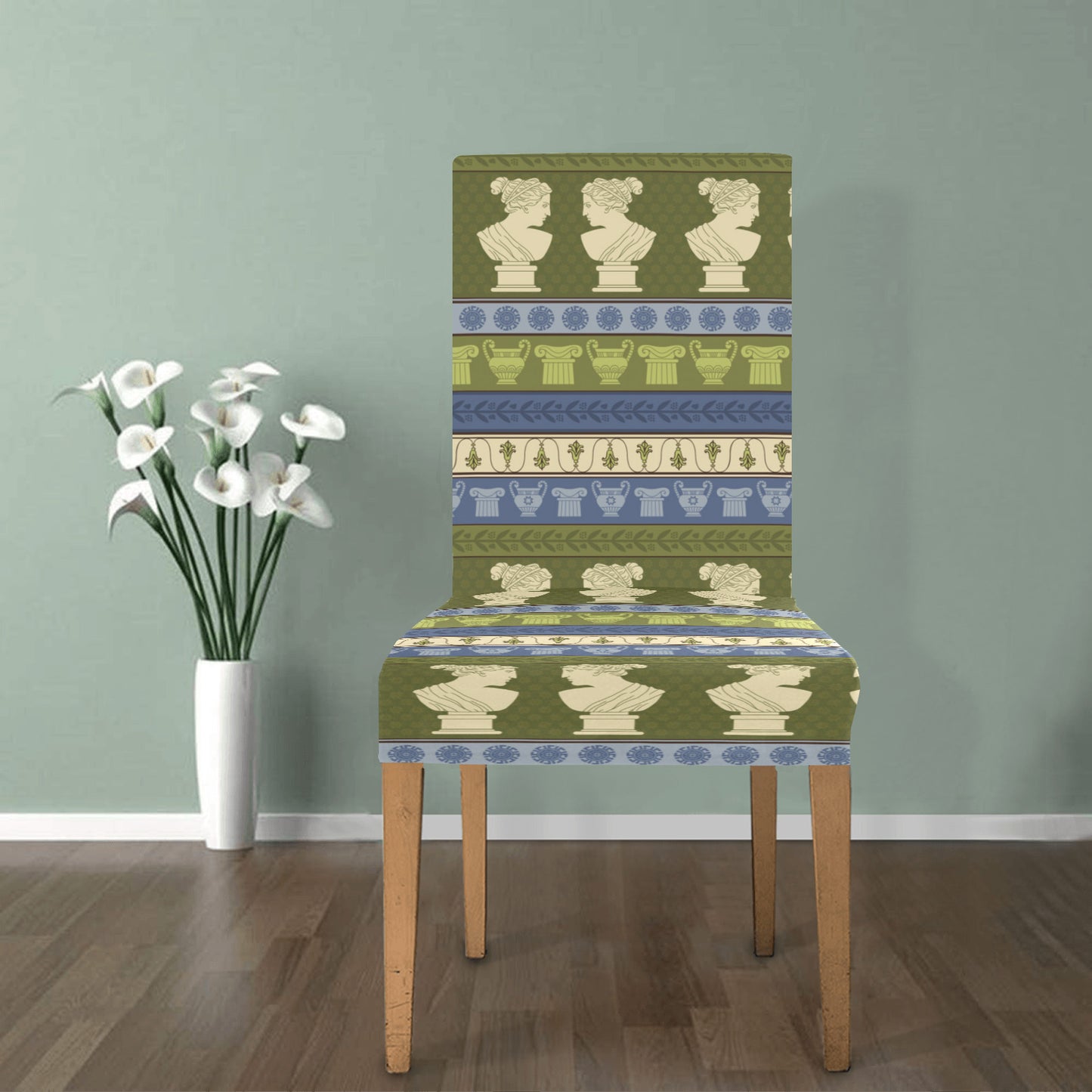 Ancient Greek Statue Print Design LKS301 Dining Chair Slipcover