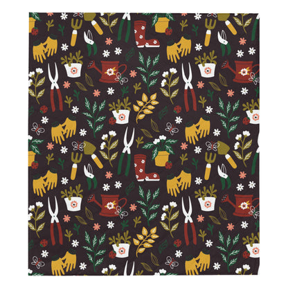 Gardening Pattern Print Design G05 Premium Quilt