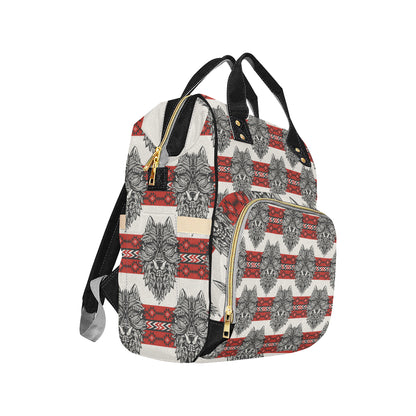 Native Indian Wolf Diaper Bag Backpack