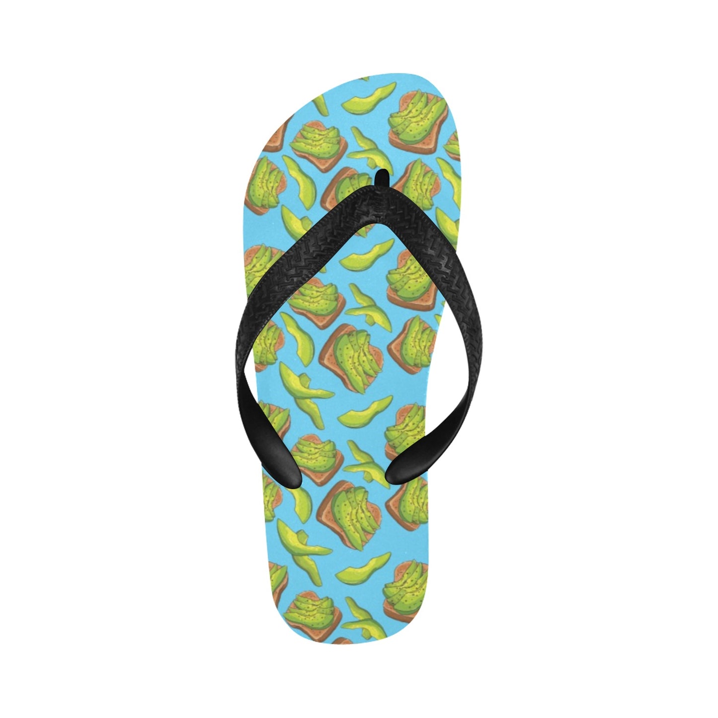 Sandwich Avocado Print Design LKS306 Flip Flops