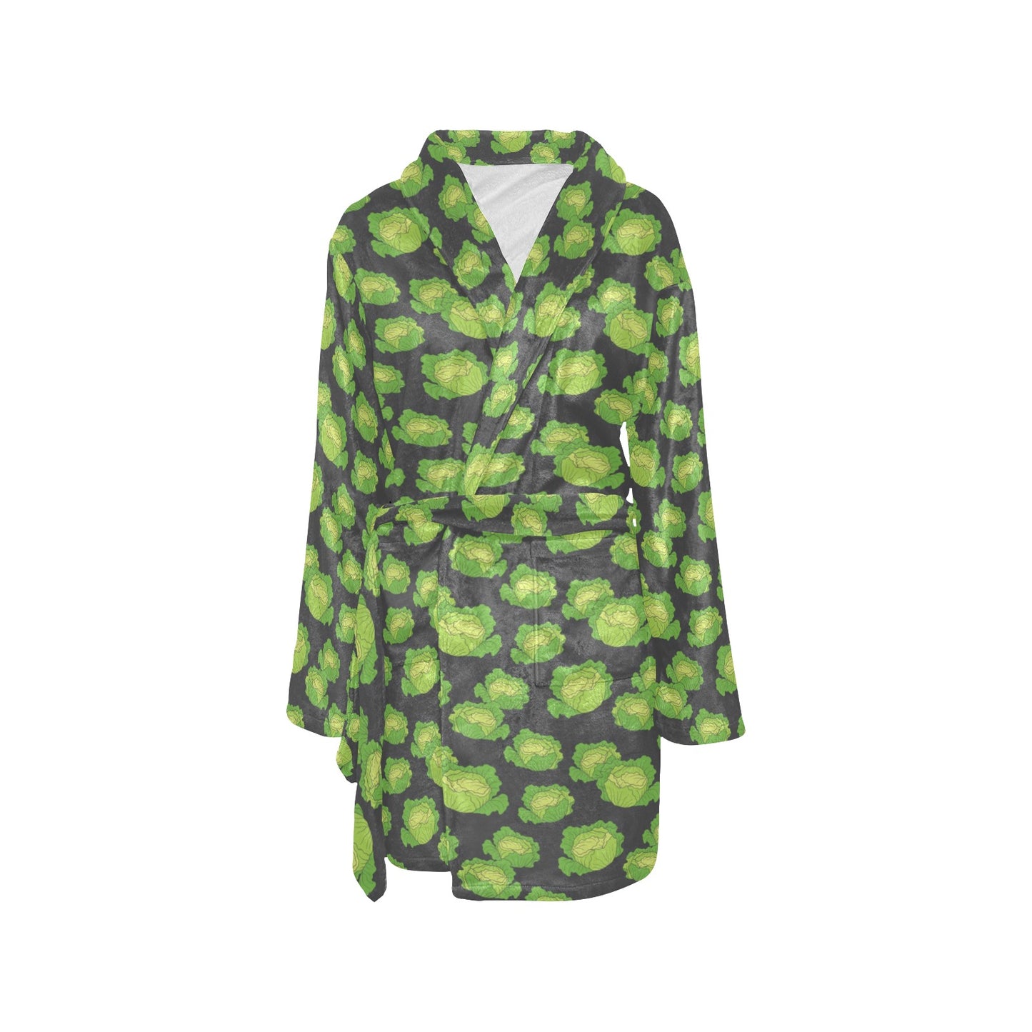 Cabbage Pattern Print Design 01 Women's Fleece Robe
