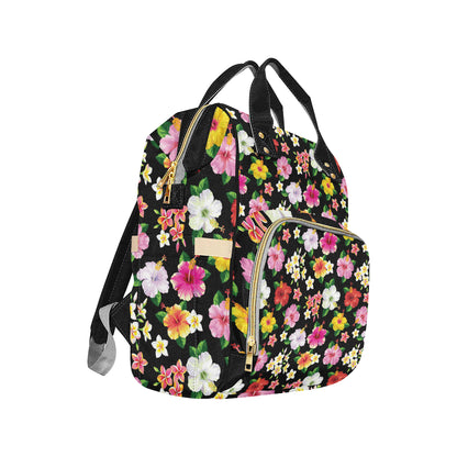 Hibiscus Pattern Print Design HB025 Diaper Bag Backpack