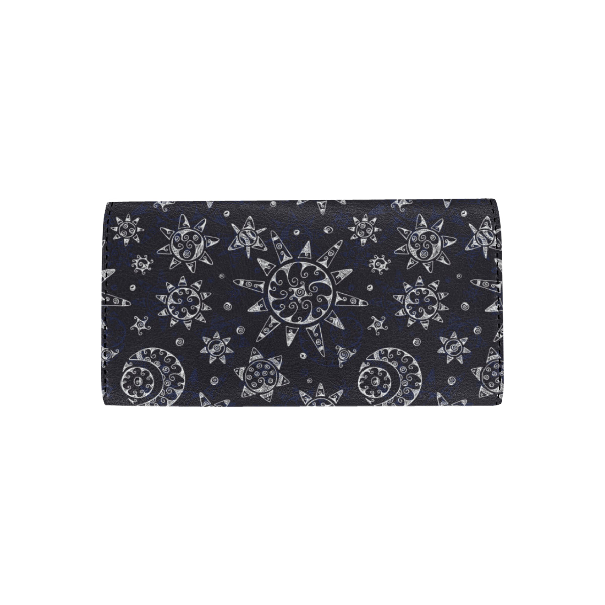 Sun Moon Pattern Women's Trifold Wallet