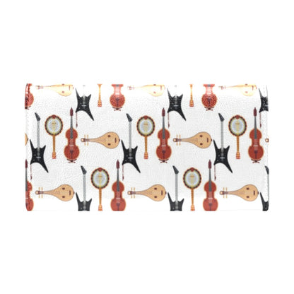 Banjo Print Design LKS403 Women's Trifold Wallet