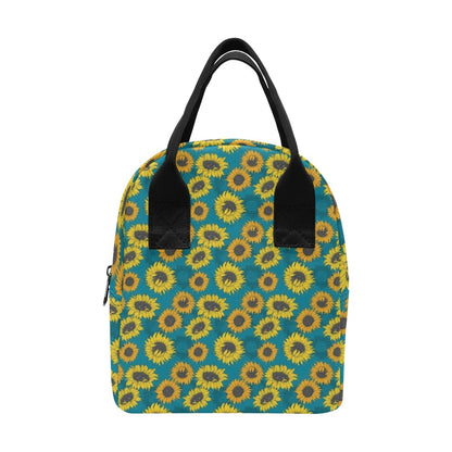Sunflower Print Design LKS301 Insulated Lunch Bag