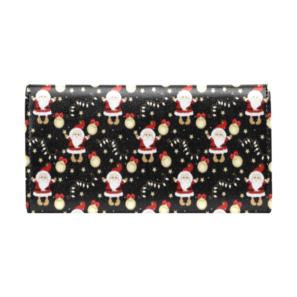 Santa Christmas Themed Print Design LKS307 Women's Trifold Wallet