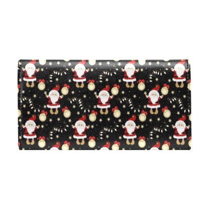 Santa Christmas Themed Print Design LKS307 Women's Trifold Wallet