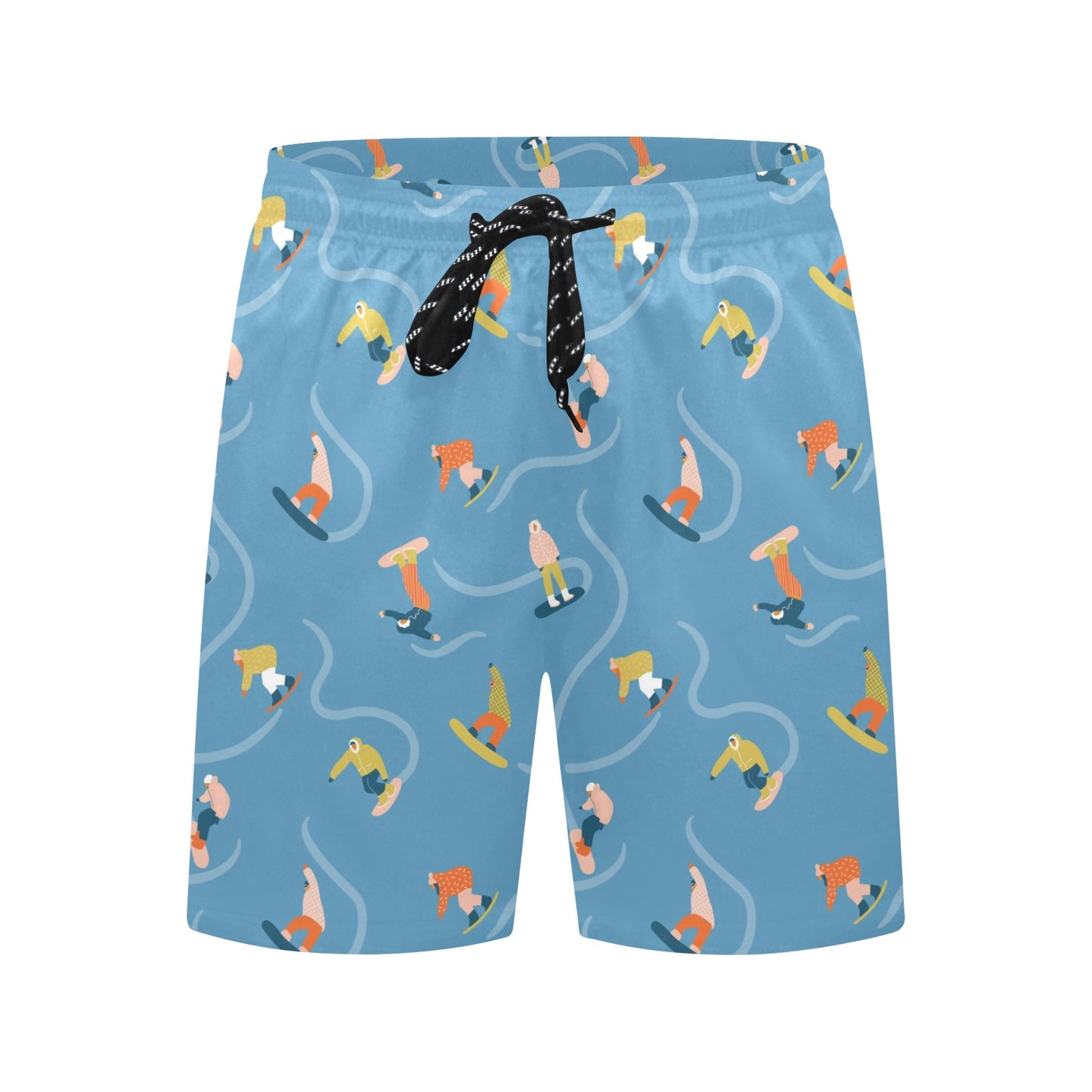 Snowboard Print Design LKS303 Men's Swim Trunks Beach Shorts
