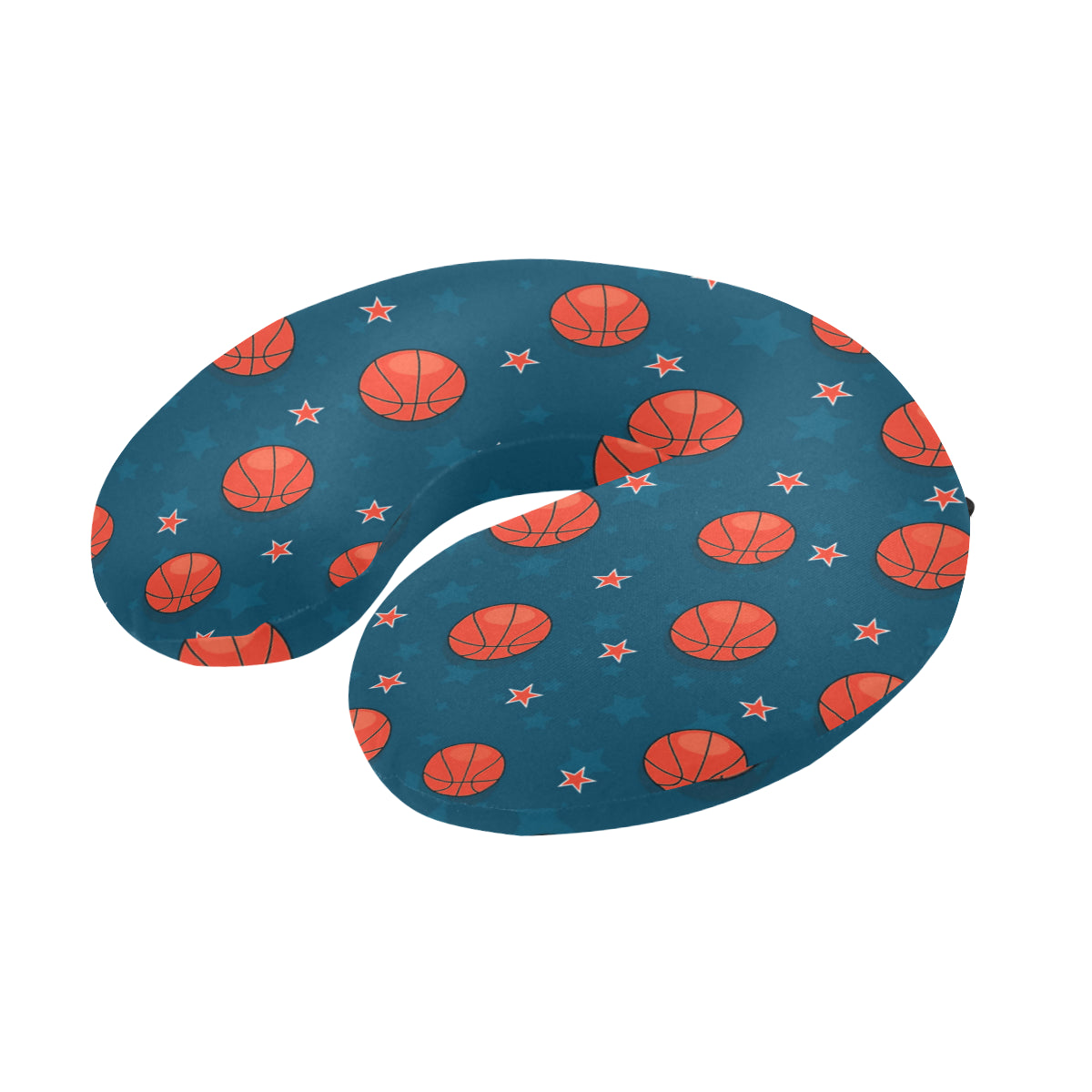 Basketball Pattern Print Design 02 U-Shaped Travel Neck Pillow