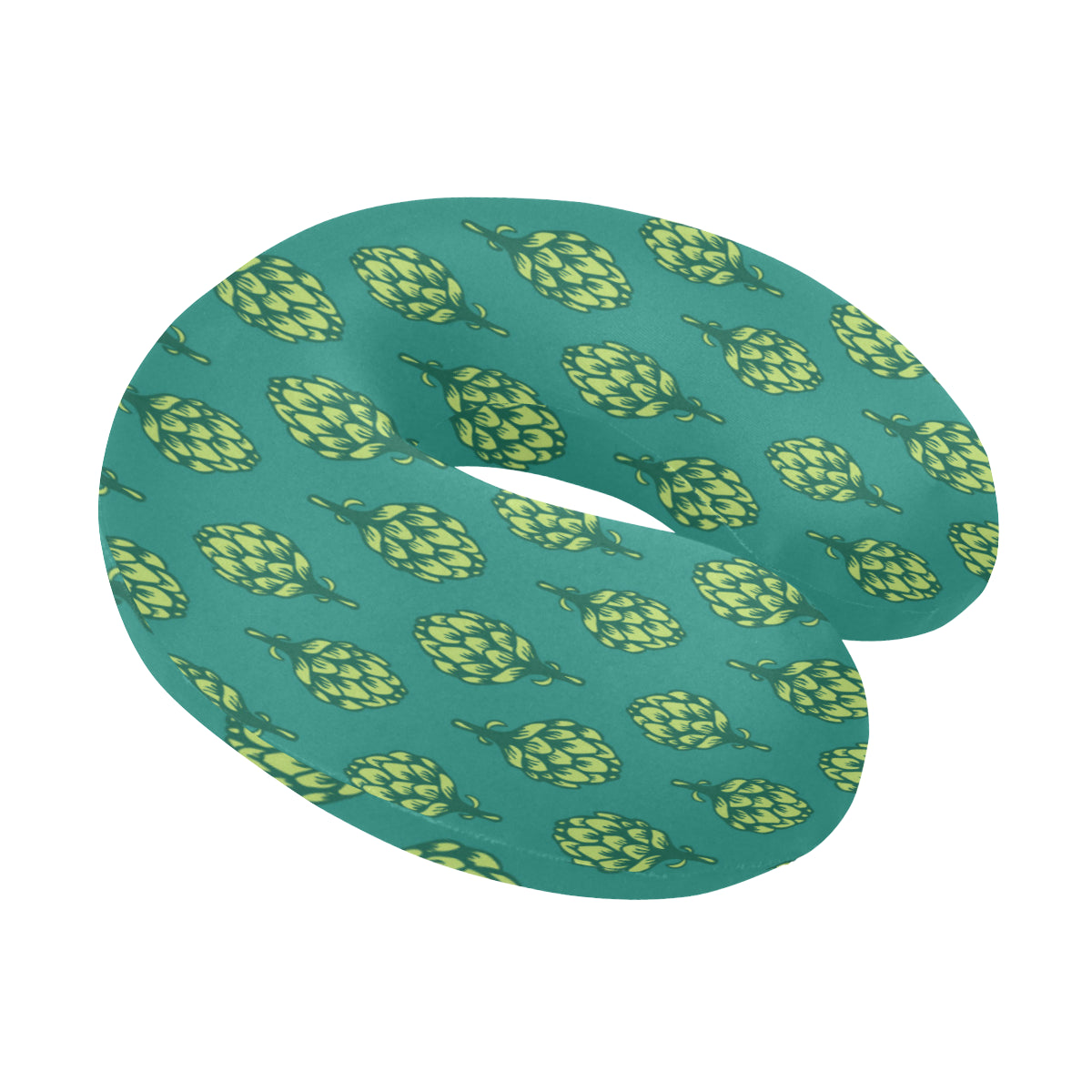 Artichoke Pattern Print Design 04 U-Shaped Travel Neck Pillow