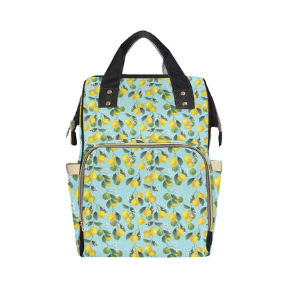 Lemon Pattern Print Design LM05 Diaper Bag Backpack