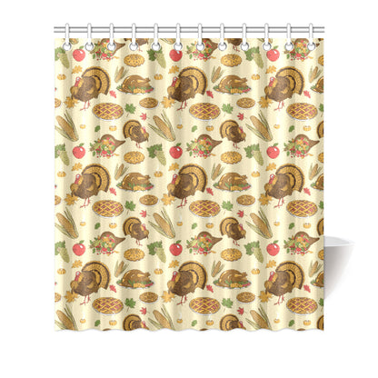 Turkey Pattern Print Design 02 Shower Curtain