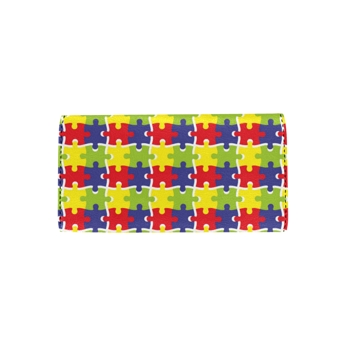 Autism Awareness Pattern Print Design 03 Women's Trifold Wallet