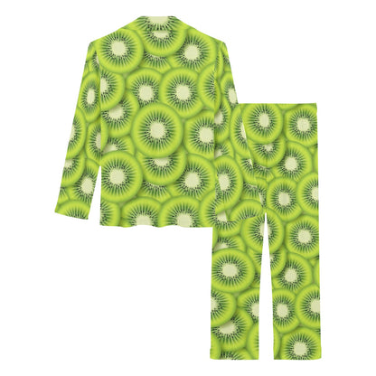 Kiwi Pattern Print Design KW01 Women's Long Pajama Set