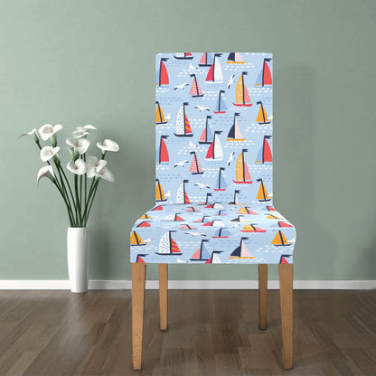 Sailboat Print Design LKS304 Dining Chair Slipcover