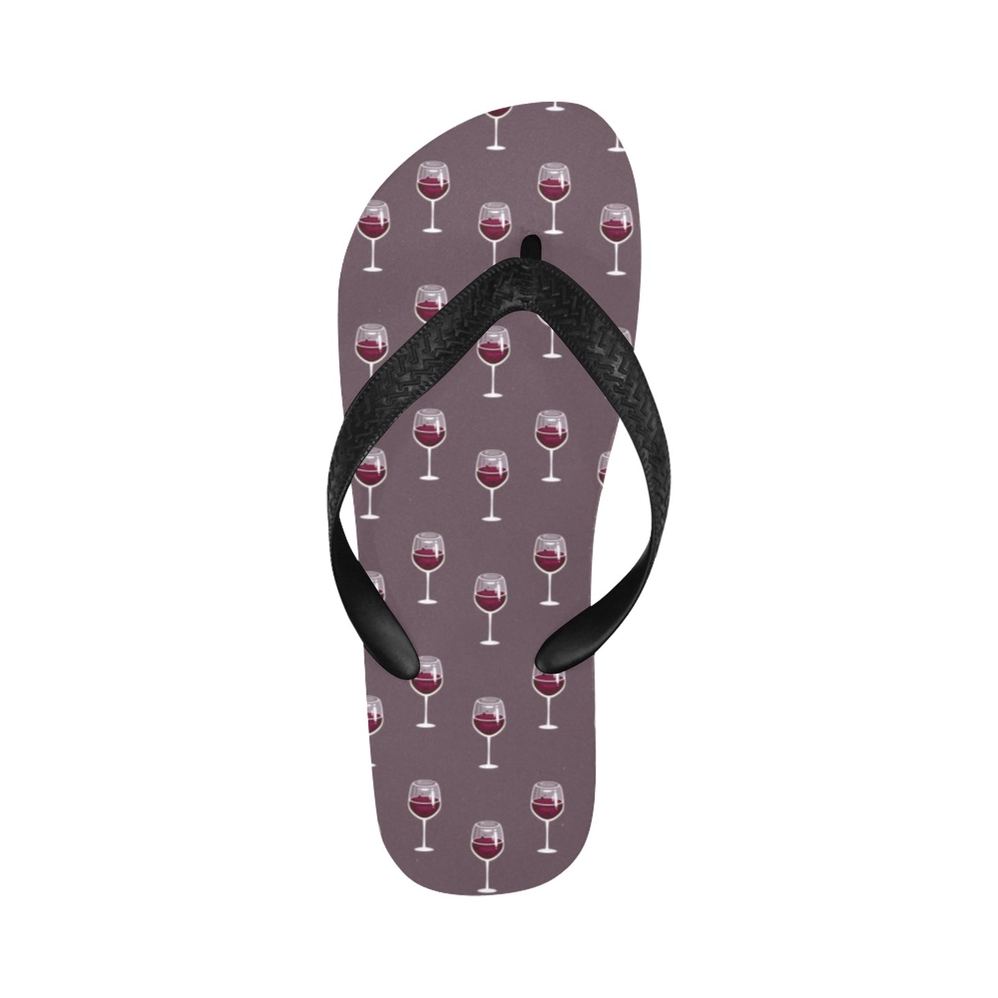 Wine Glass Pattern Print Design LKS305 Flip Flops