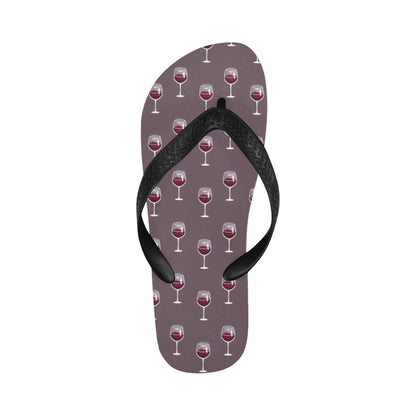 Wine Glass Pattern Print Design LKS305 Flip Flops