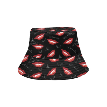 Vampire Lips Print Design LKS301 Unisex Bucket Hat