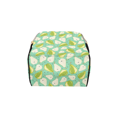 Pear Pattern Print Design PE04 Diaper Bag Backpack