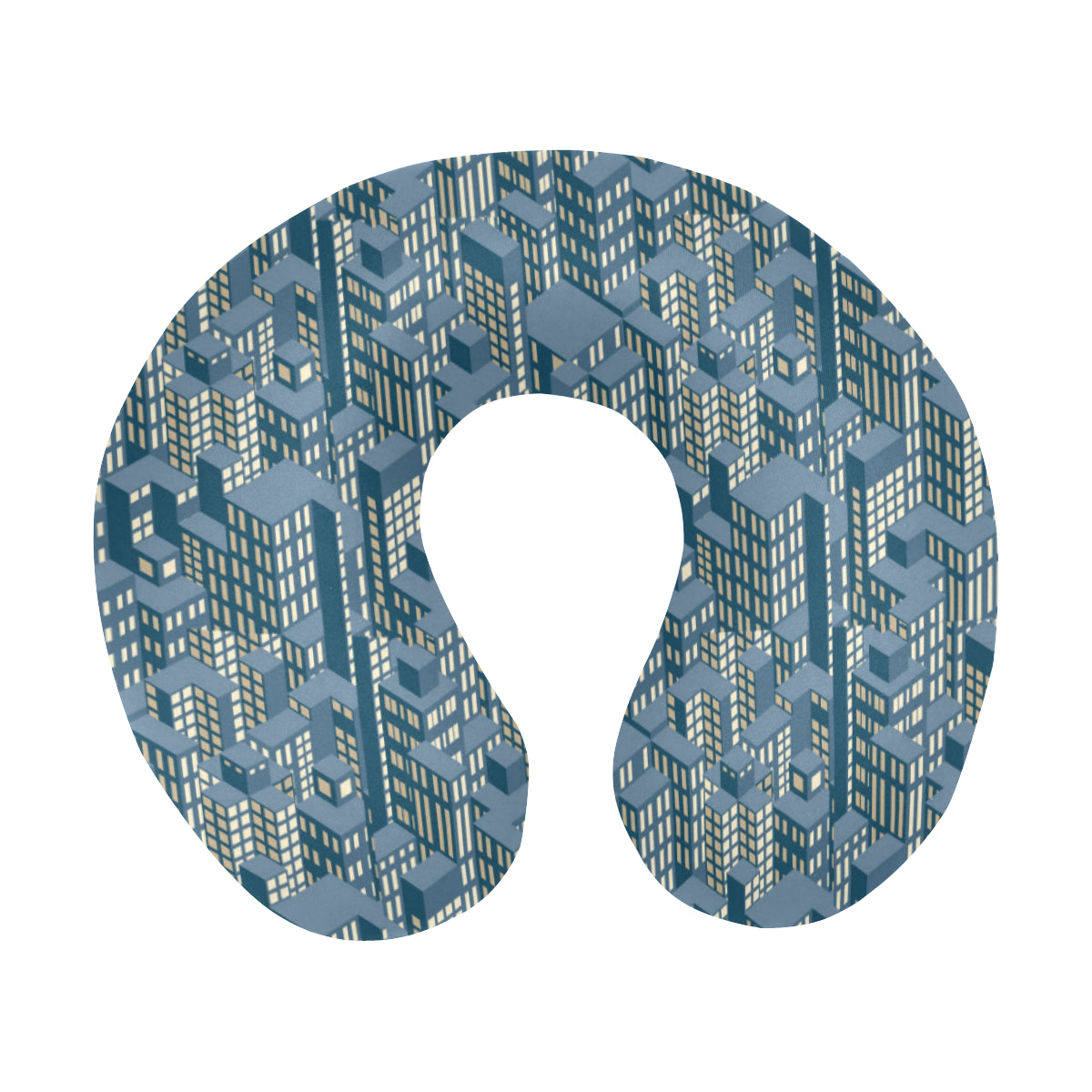 City  Pattern Print Design 01 U-Shaped Travel Neck Pillow