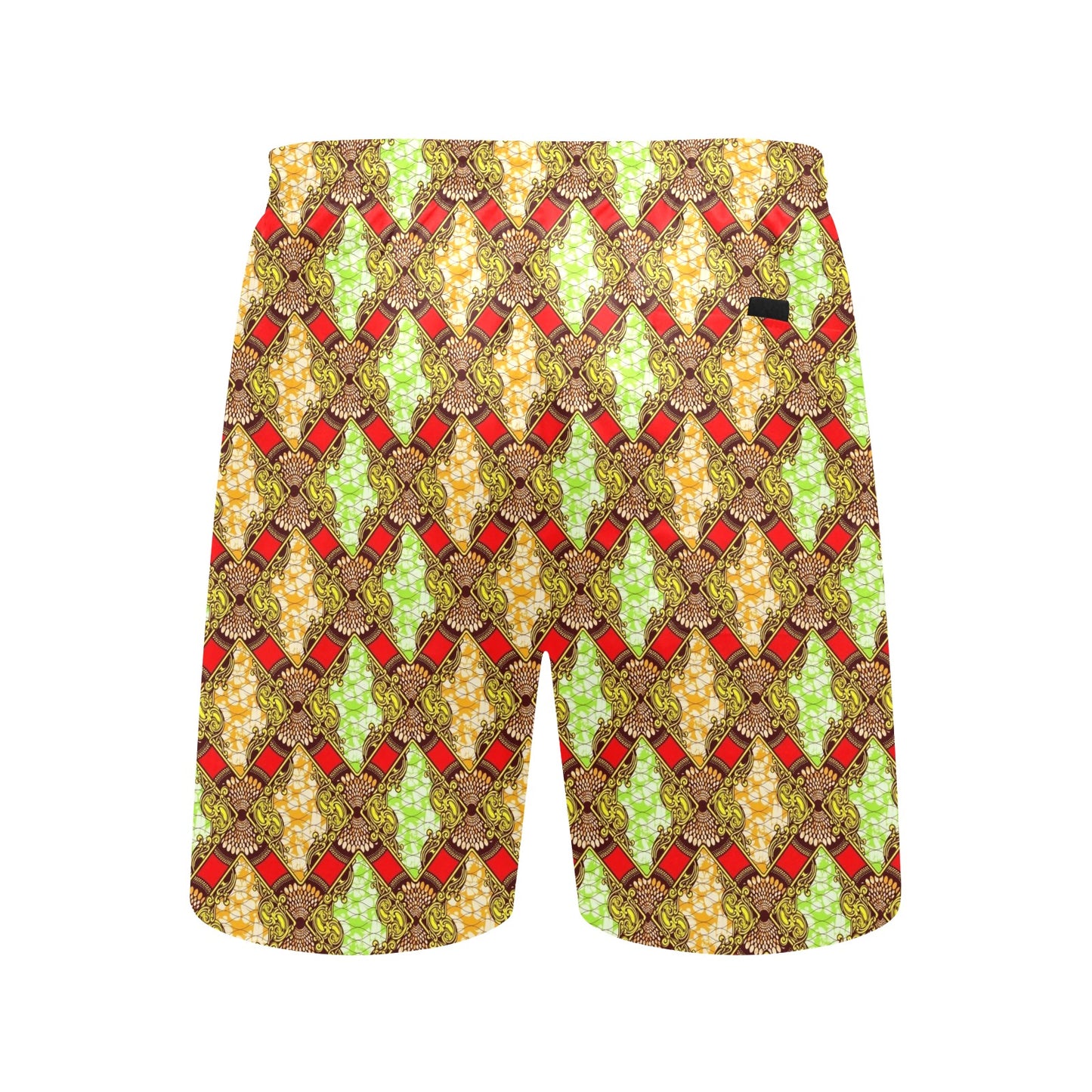 African Classic Print Pattern Men's Swim Trunks Beach Shorts