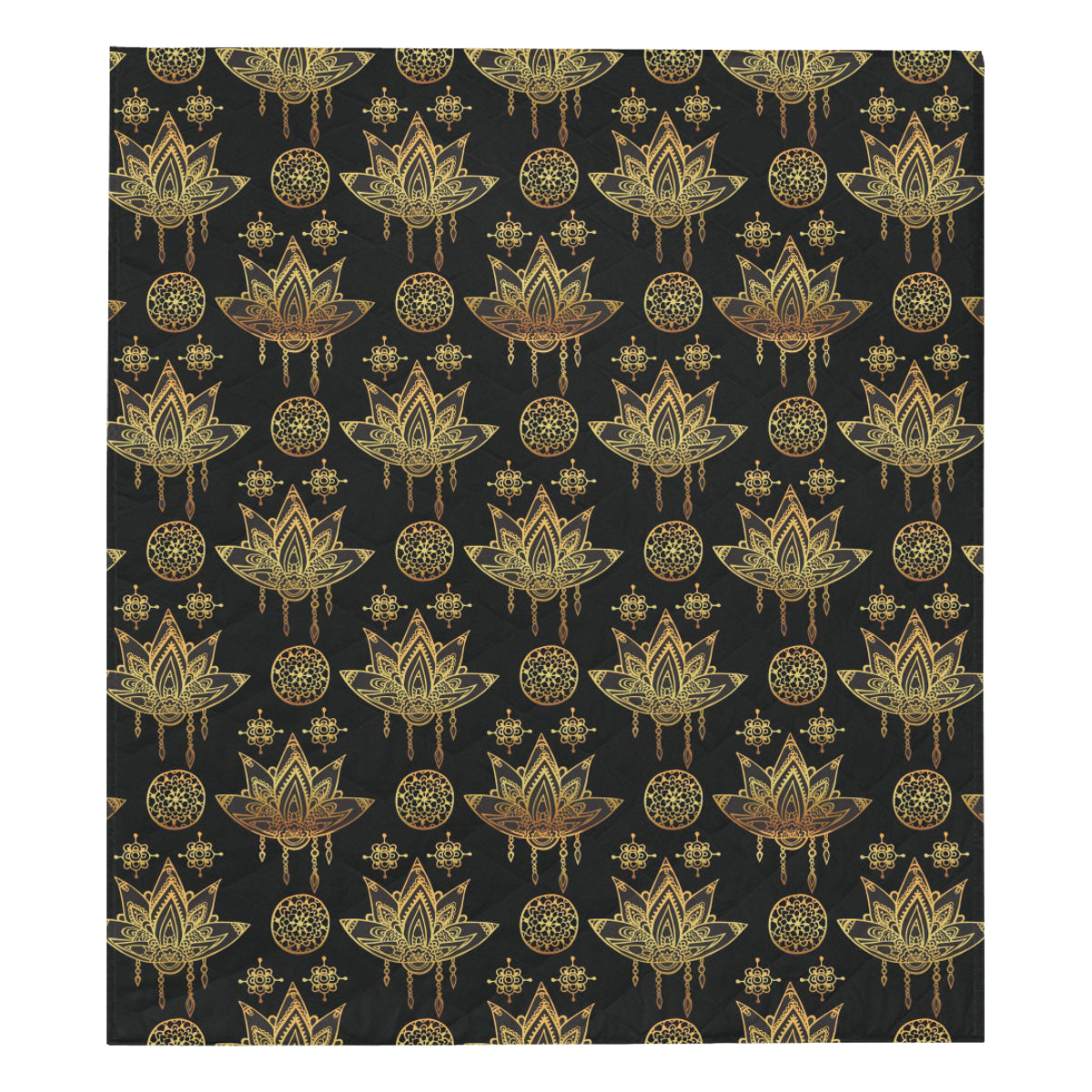 lotus Boho Pattern Print Design LO03 Premium Quilt