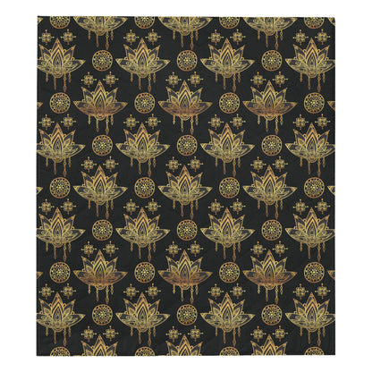 lotus Boho Pattern Print Design LO03 Premium Quilt