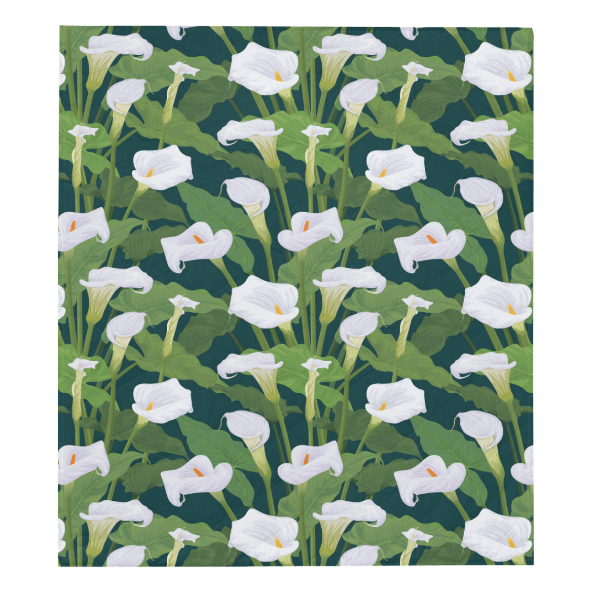 Lily Pattern Print Design 04 Premium Quilt