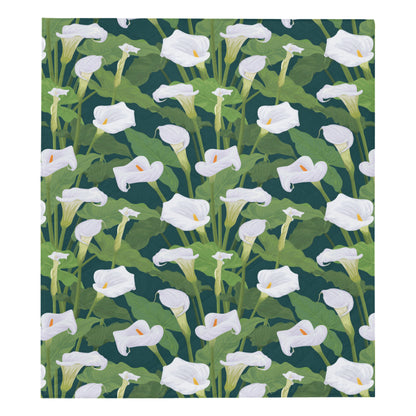 Lily Pattern Print Design 04 Premium Quilt