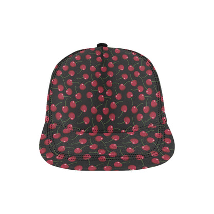 Cherry Black Background Snapback Cap