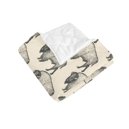 Bison Pattern Print Design 02 Premium Quilt