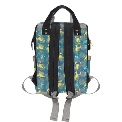 Scorpion Pattern Print Design 02 Diaper Bag Backpack