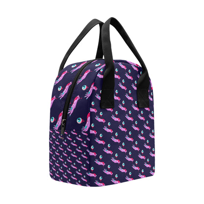 Zombie Pink Hand Design Pattern Print Insulated Lunch Bag