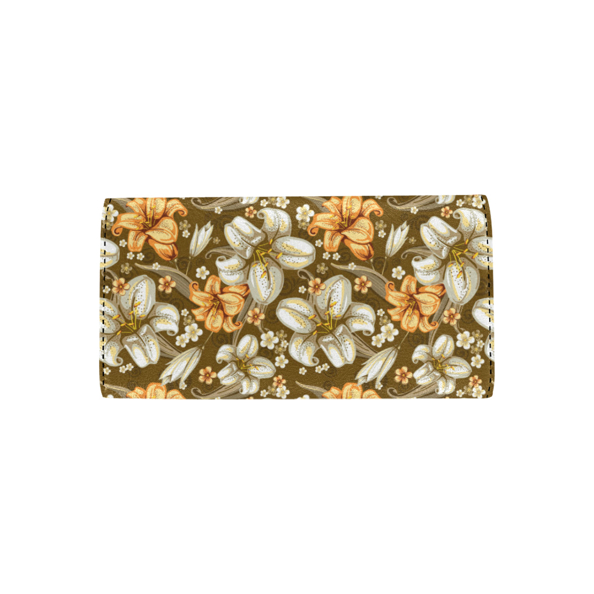 Lily Pattern Print Design 01 Women's Trifold Wallet
